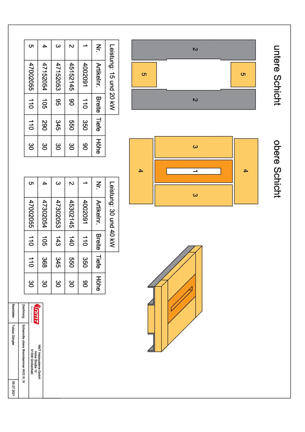 Schamott Set komplett (2 Schichten) für HVGII / HVG III / HVG IV / HVGP / HVG PIV -30/40 (ab BJ 07/2021 & zum Austausch gegen Keramikboden) bestehend aus 9 Teilen – Bild 2