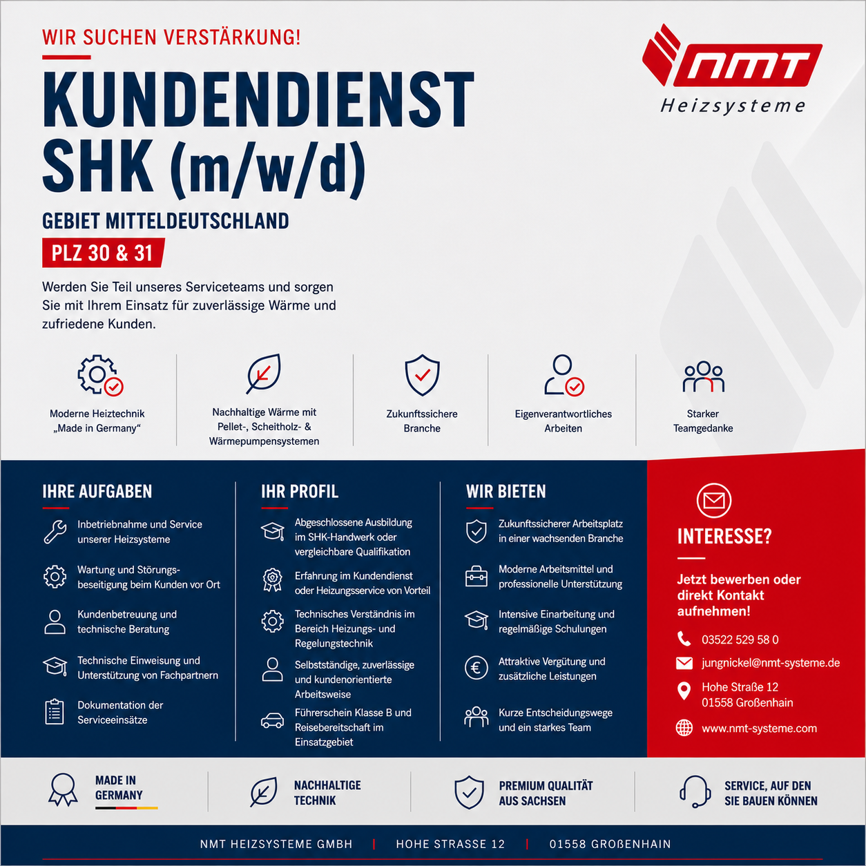 Kundendienst SHK (m/w/d) – Gebiet Mitteldeutschland